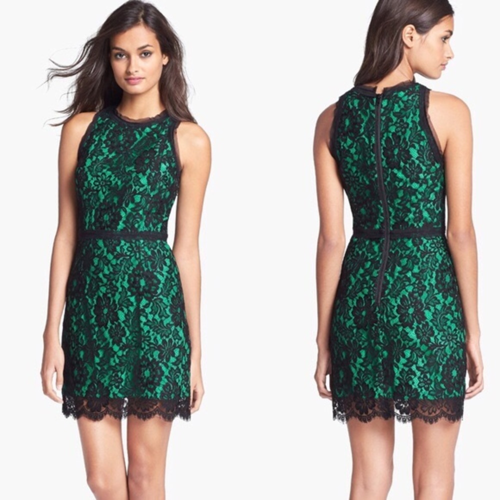 MILLY Floral Scalloped Lace Claudia Dress 6